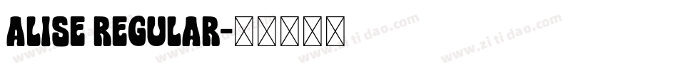 alise Regular字体转换